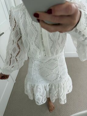 Bardot White Lace Mini Dress